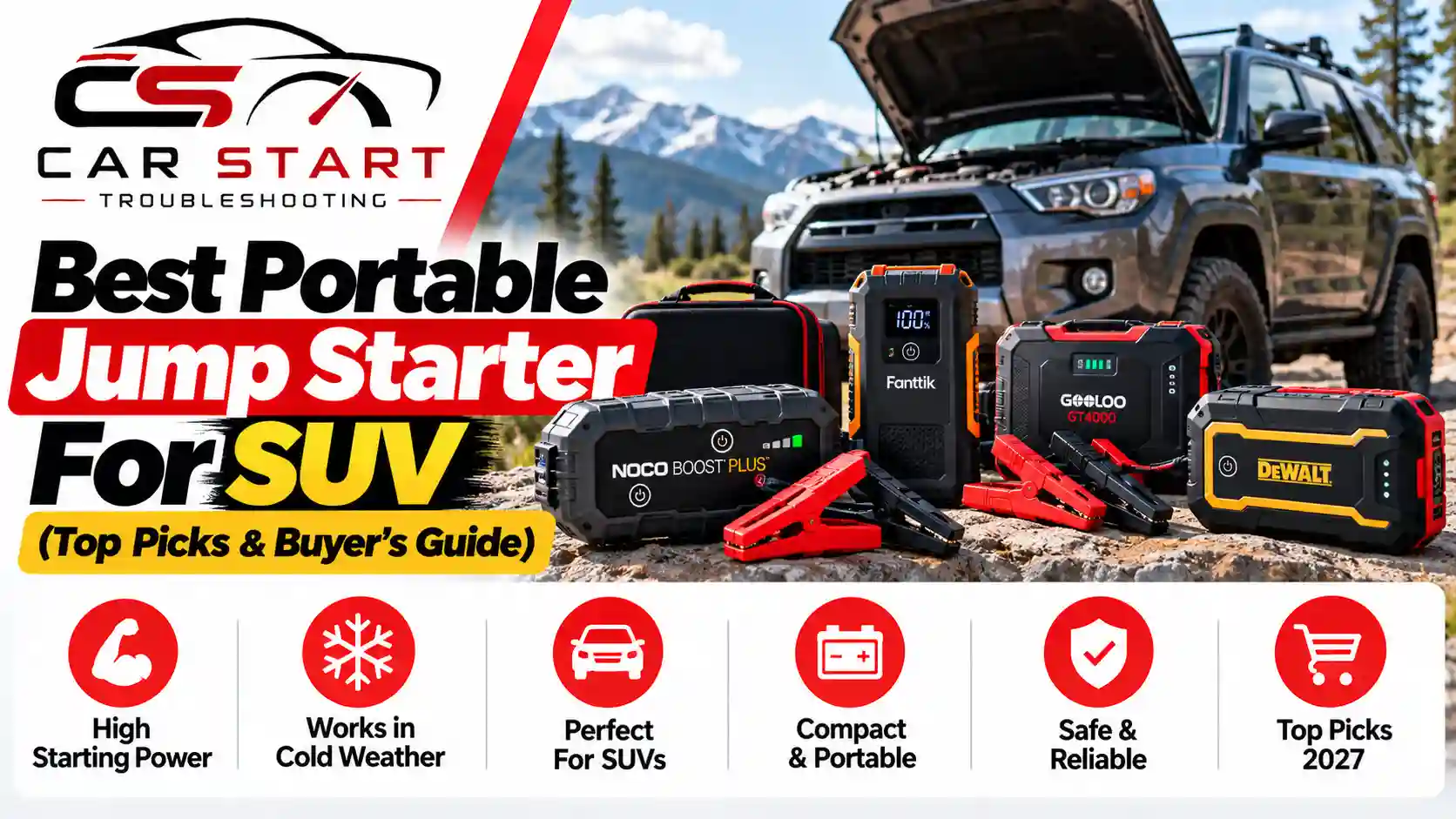 Best Portable Jump Starter For SUV (Tested & Reviewed)